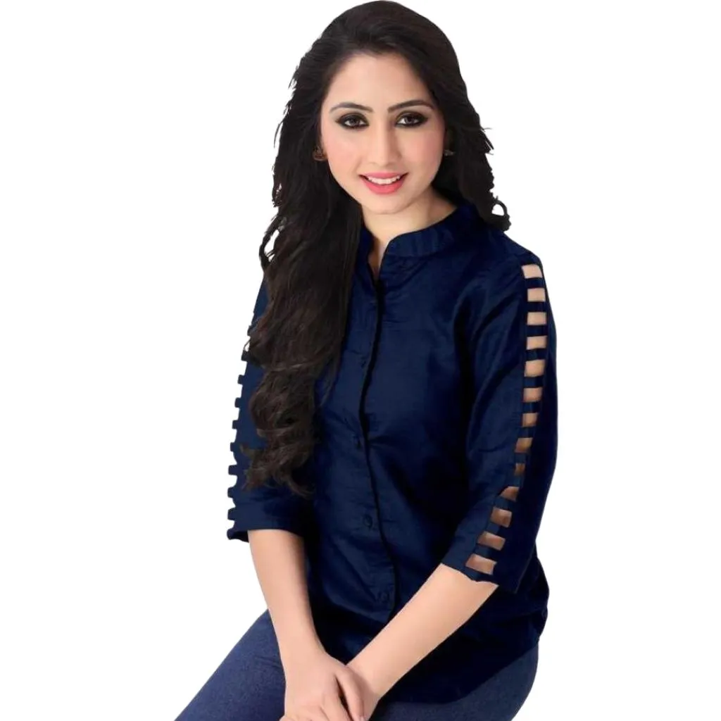 Fashionable Designer Solid Tops For Women