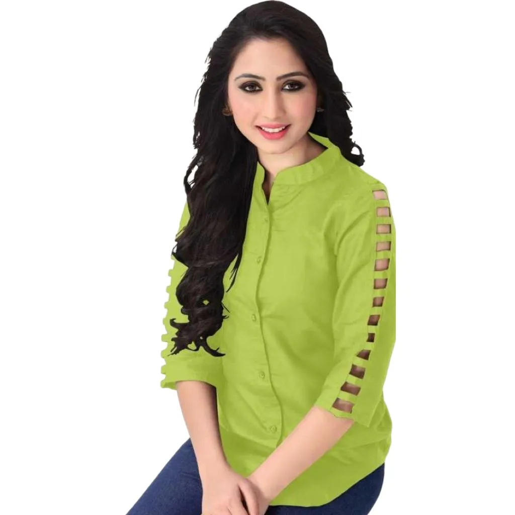 Fashionable Designer Solid Tops For Women
