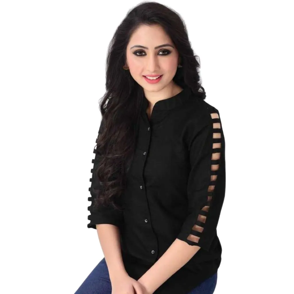 Fashionable Designer Solid Tops For Women