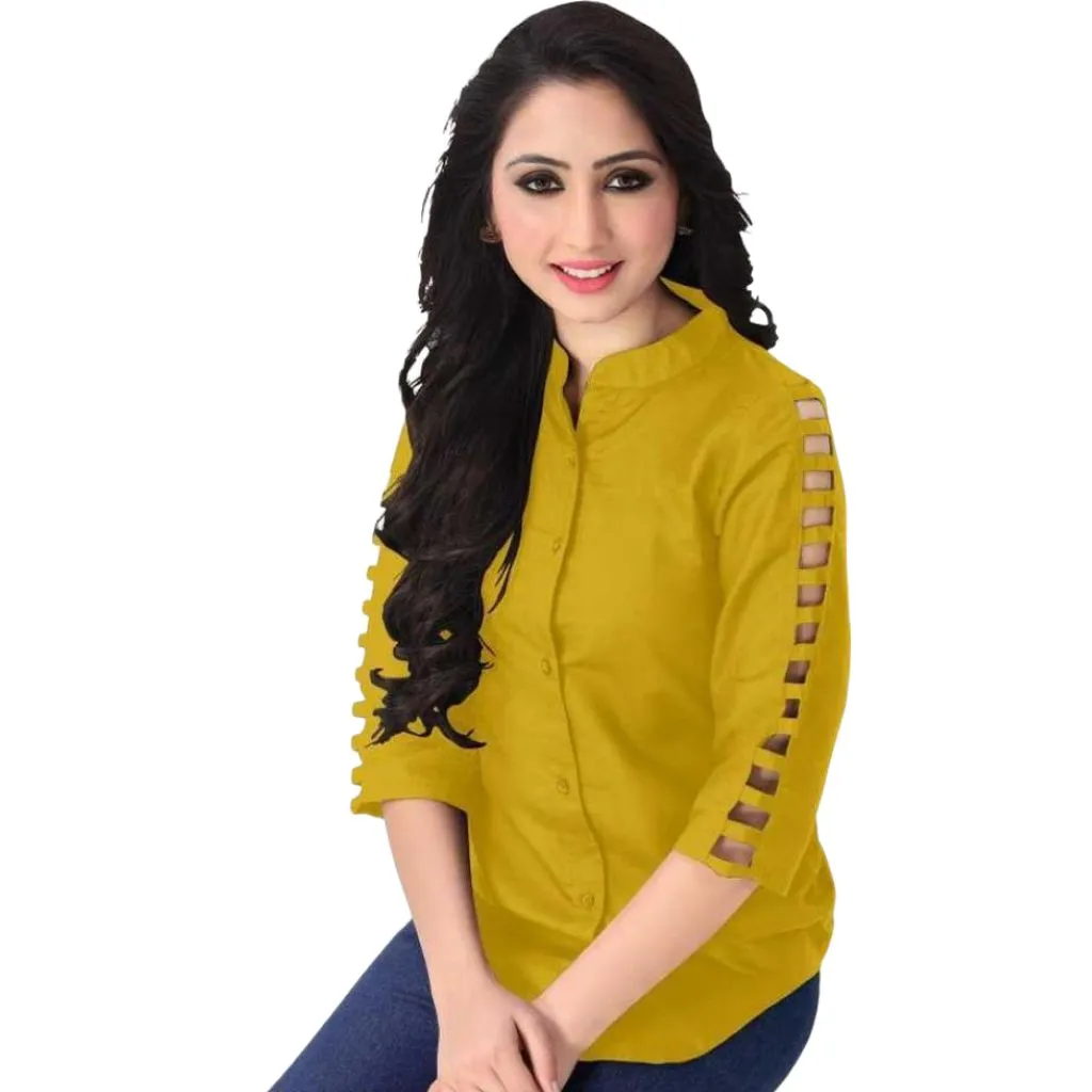 Fashionable Designer Solid Tops For Women