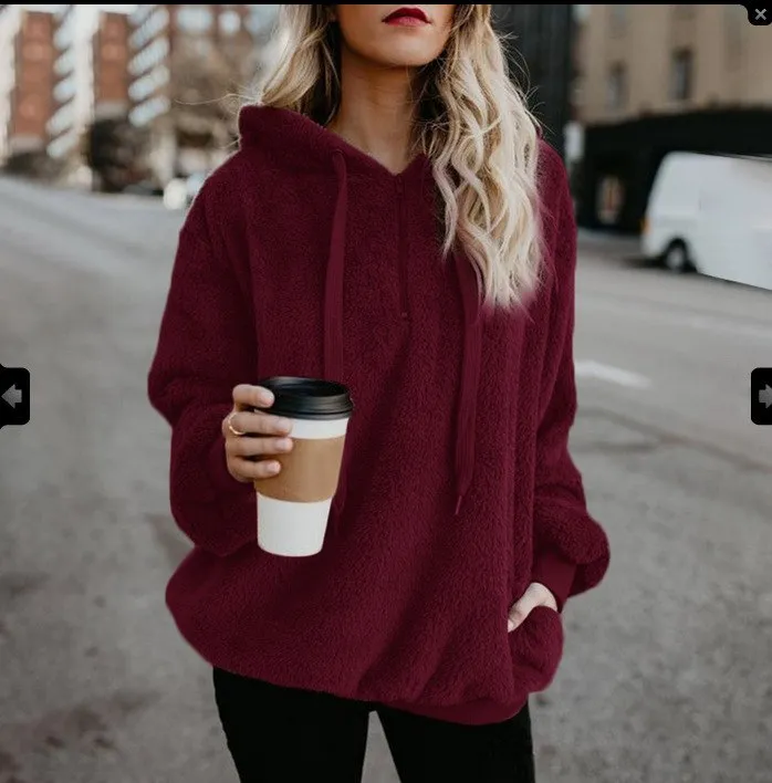 Fuzzy Sweatshirt Hoodie
