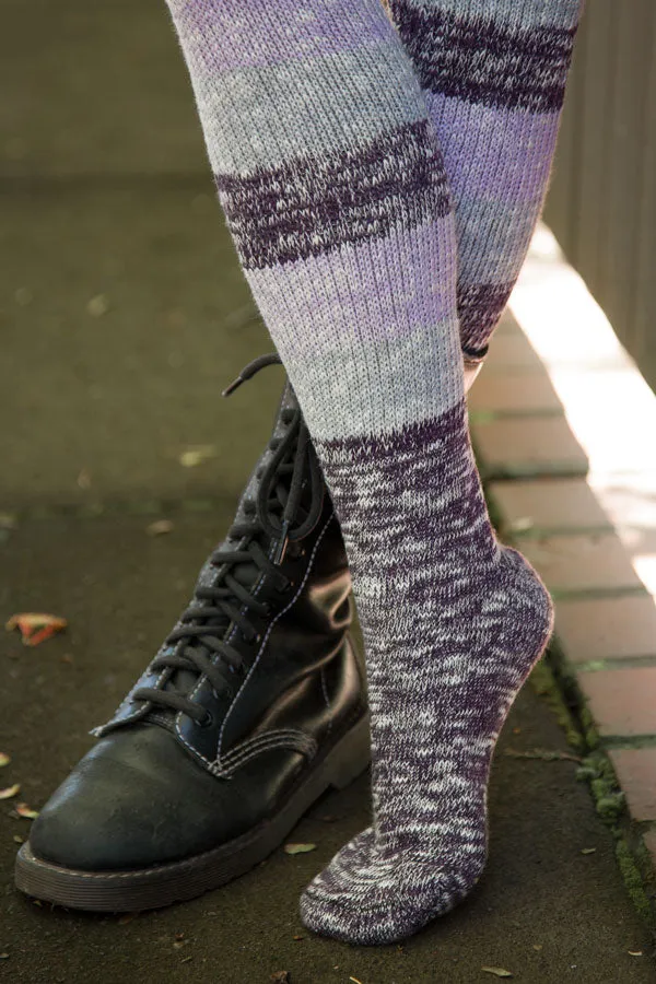 Marled Stripe Knee Socks