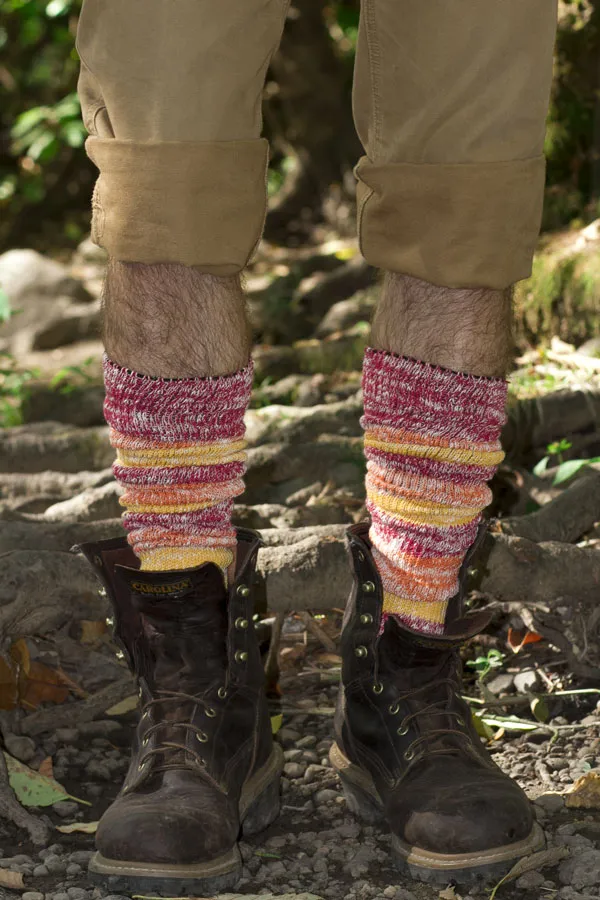 Marled Stripe Knee Socks