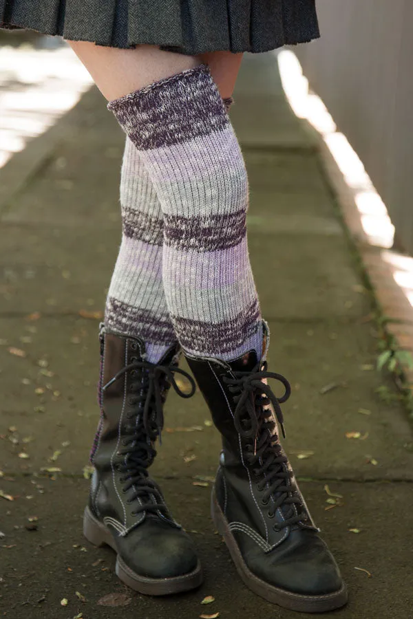 Marled Stripe Knee Socks