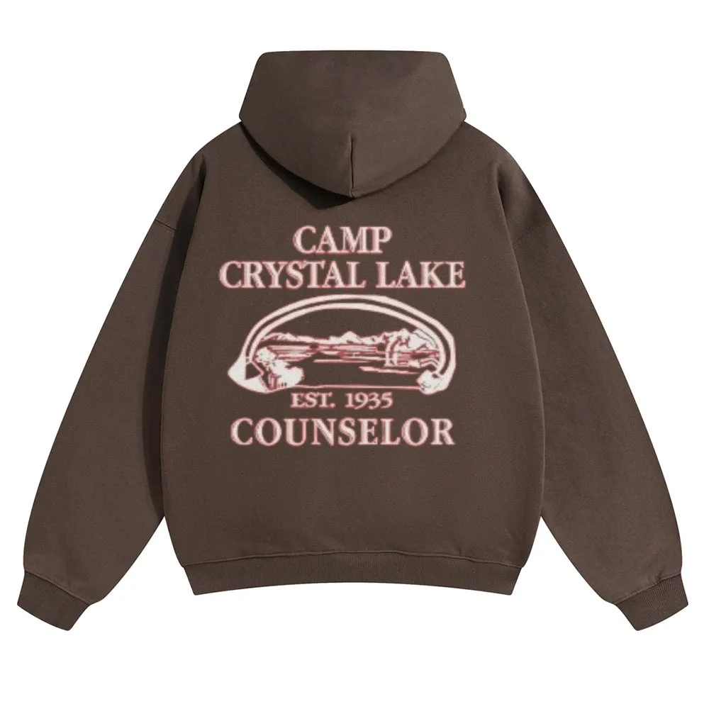 Mens Vintage Camp Crystal Lake Est 1935 Hoodies