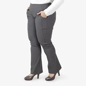 Peggy FLEXI Boot-Cut Pants - Grey