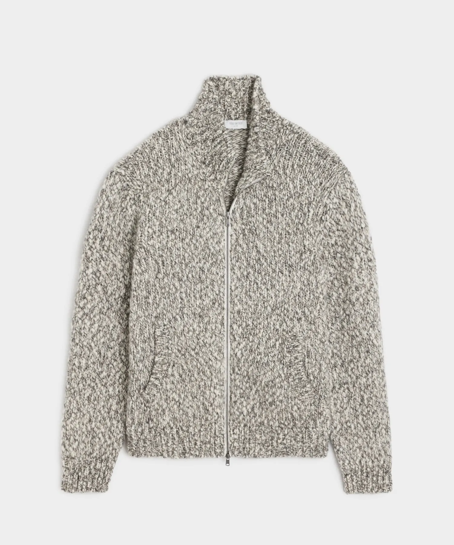 Slubby Full-Zip Sweater