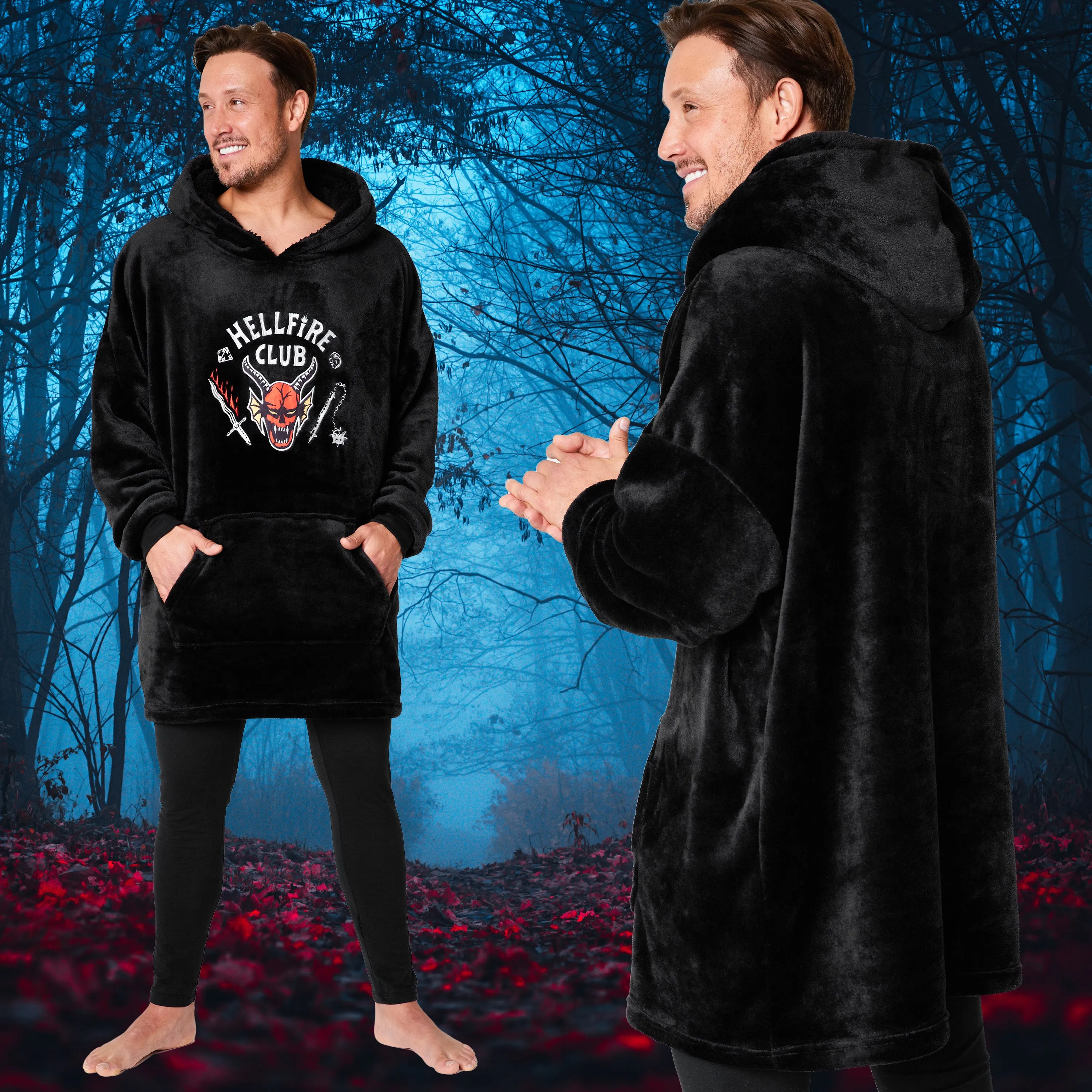 Stranger Things Hoodie Blanket for Men and Teenagers