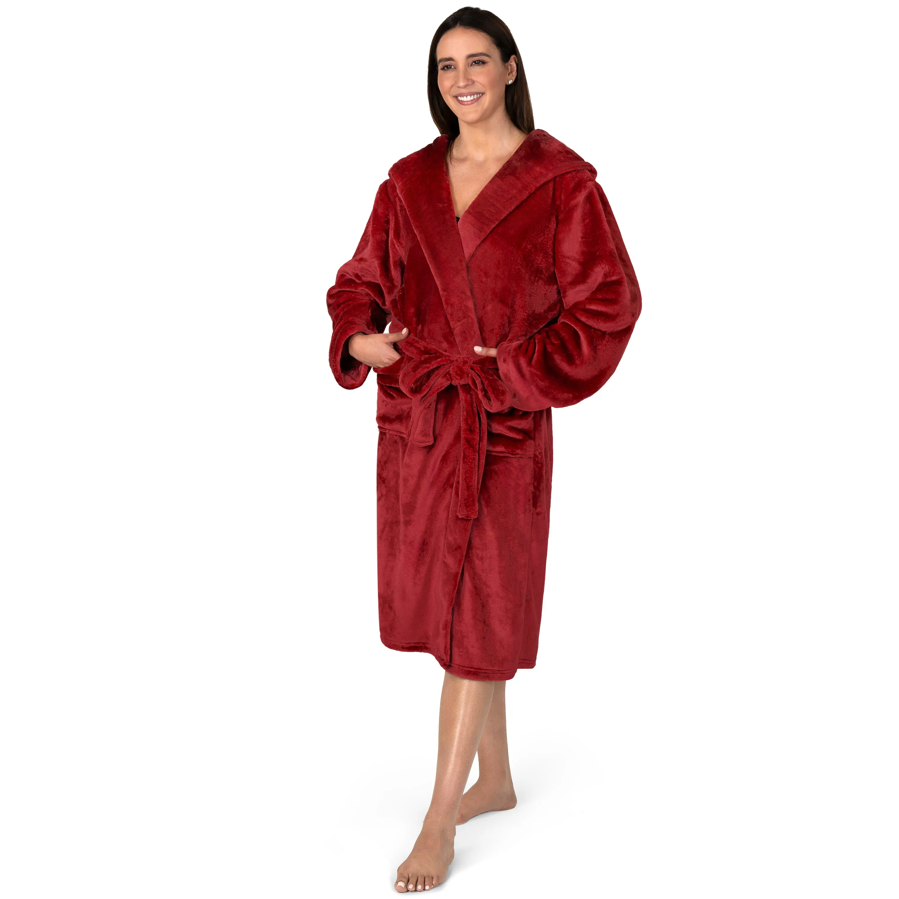 Women's Classic Fleece Robe with Hood