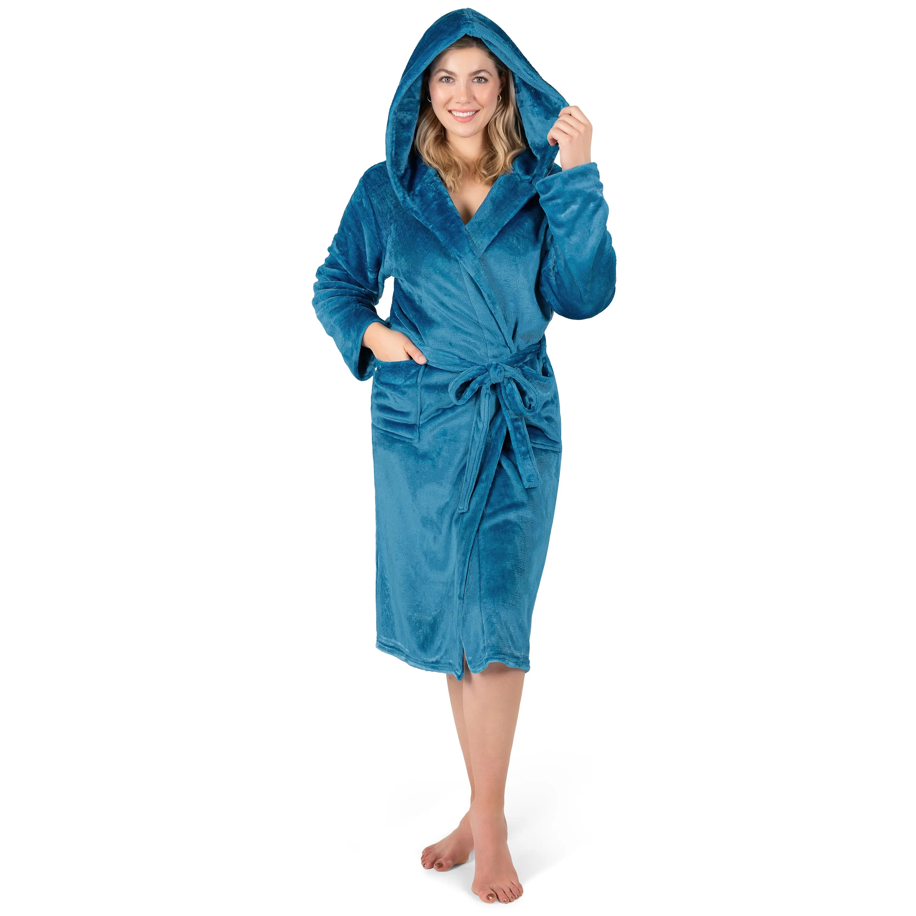 Women's Classic Fleece Robe with Hood
