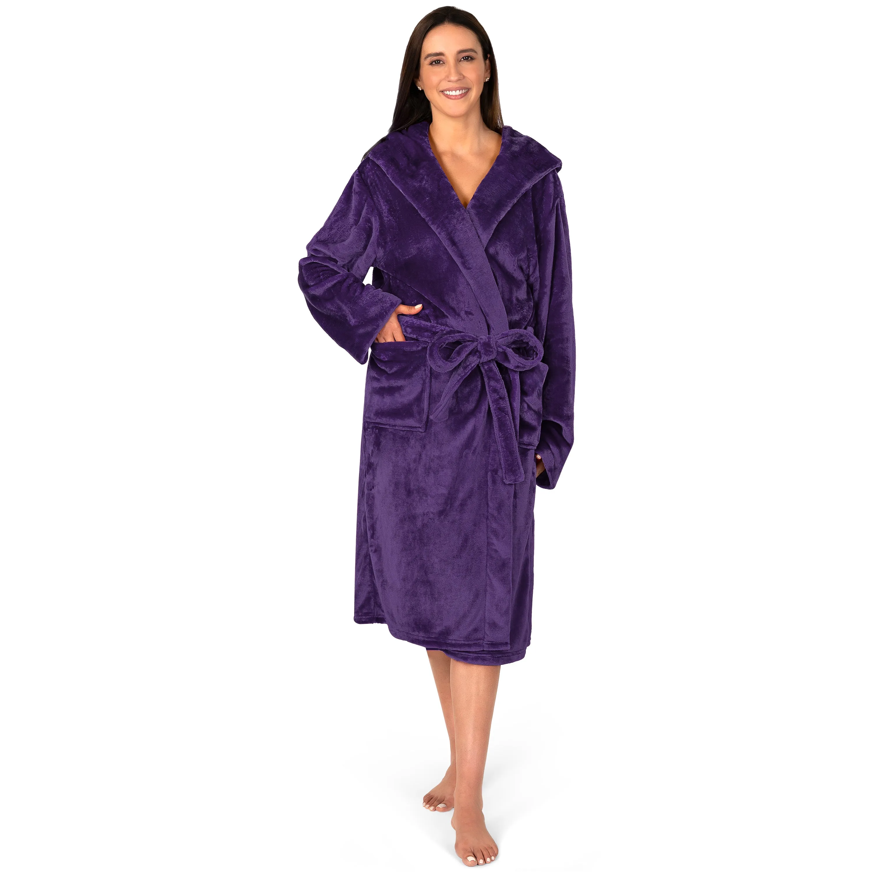 Women's Classic Fleece Robe with Hood