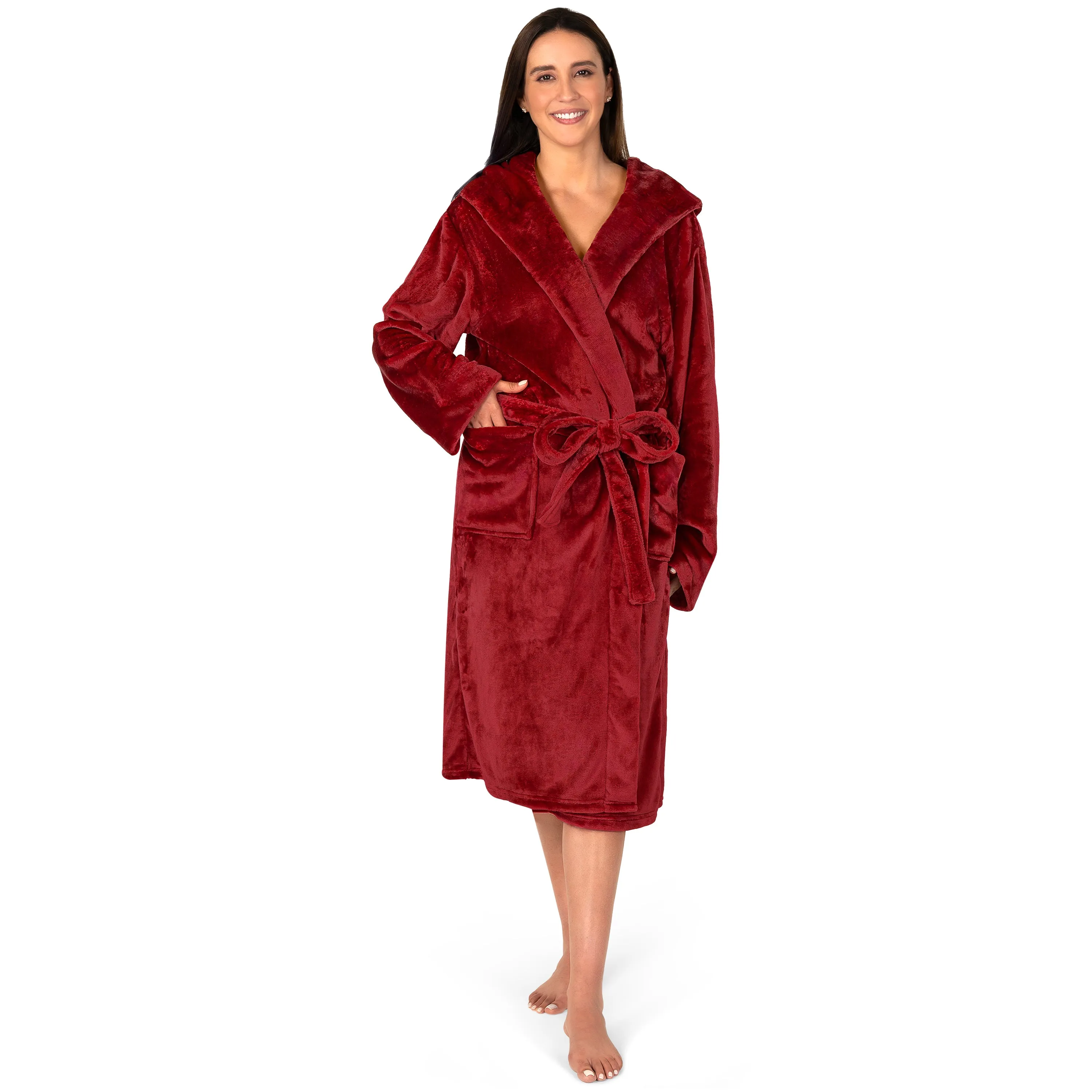 Women's Classic Fleece Robe with Hood