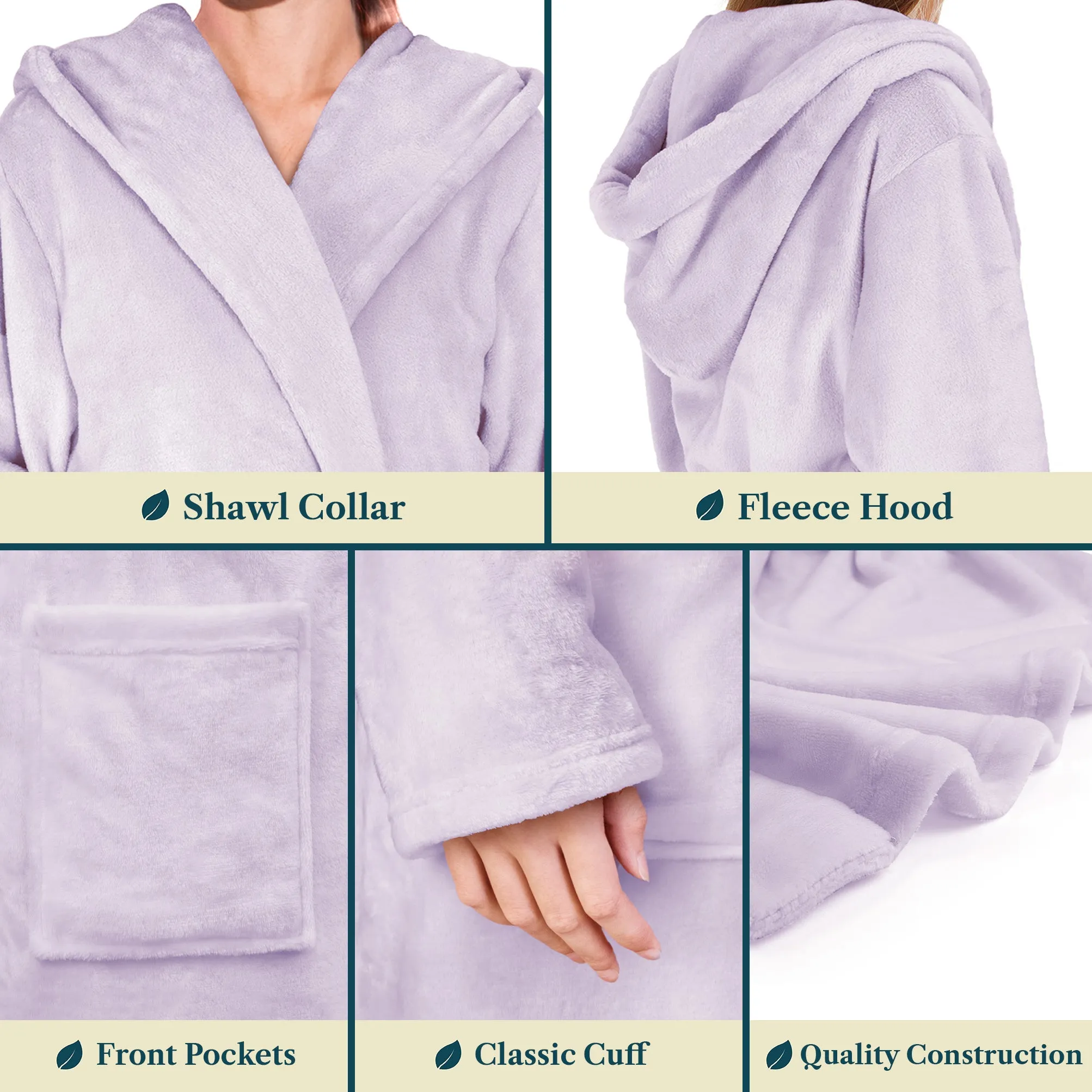 Women's Classic Fleece Robe with Hood