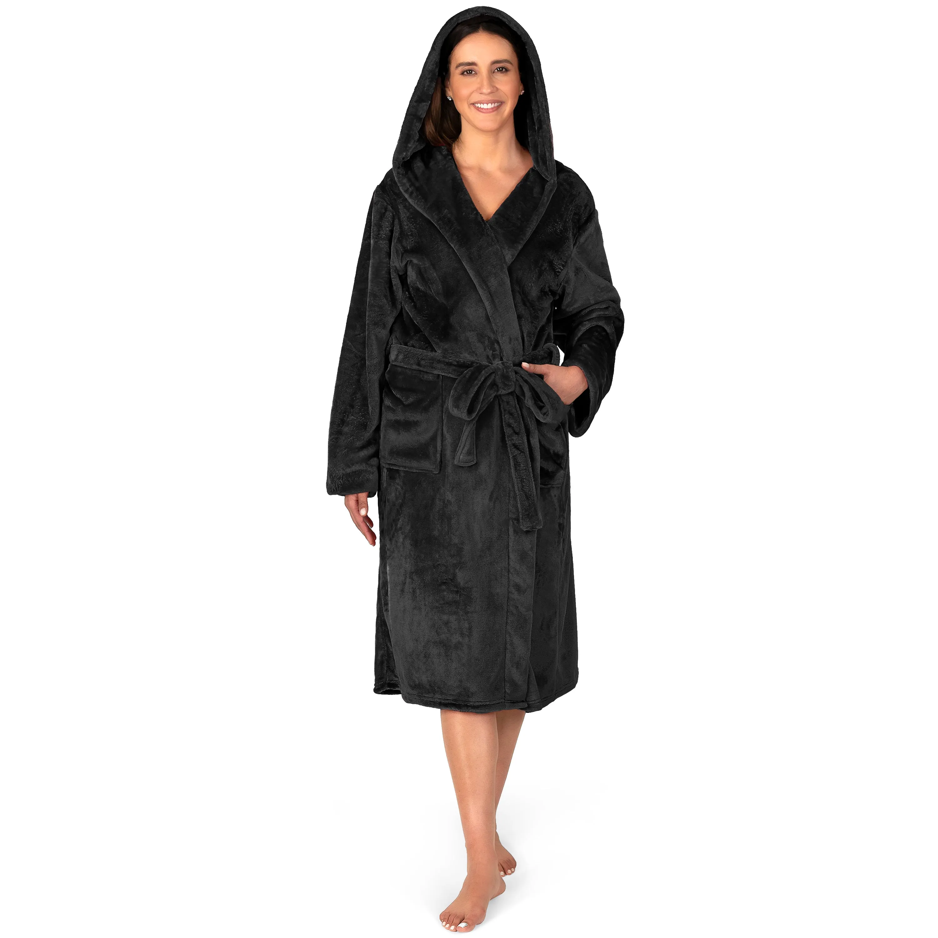 Women's Classic Fleece Robe with Hood