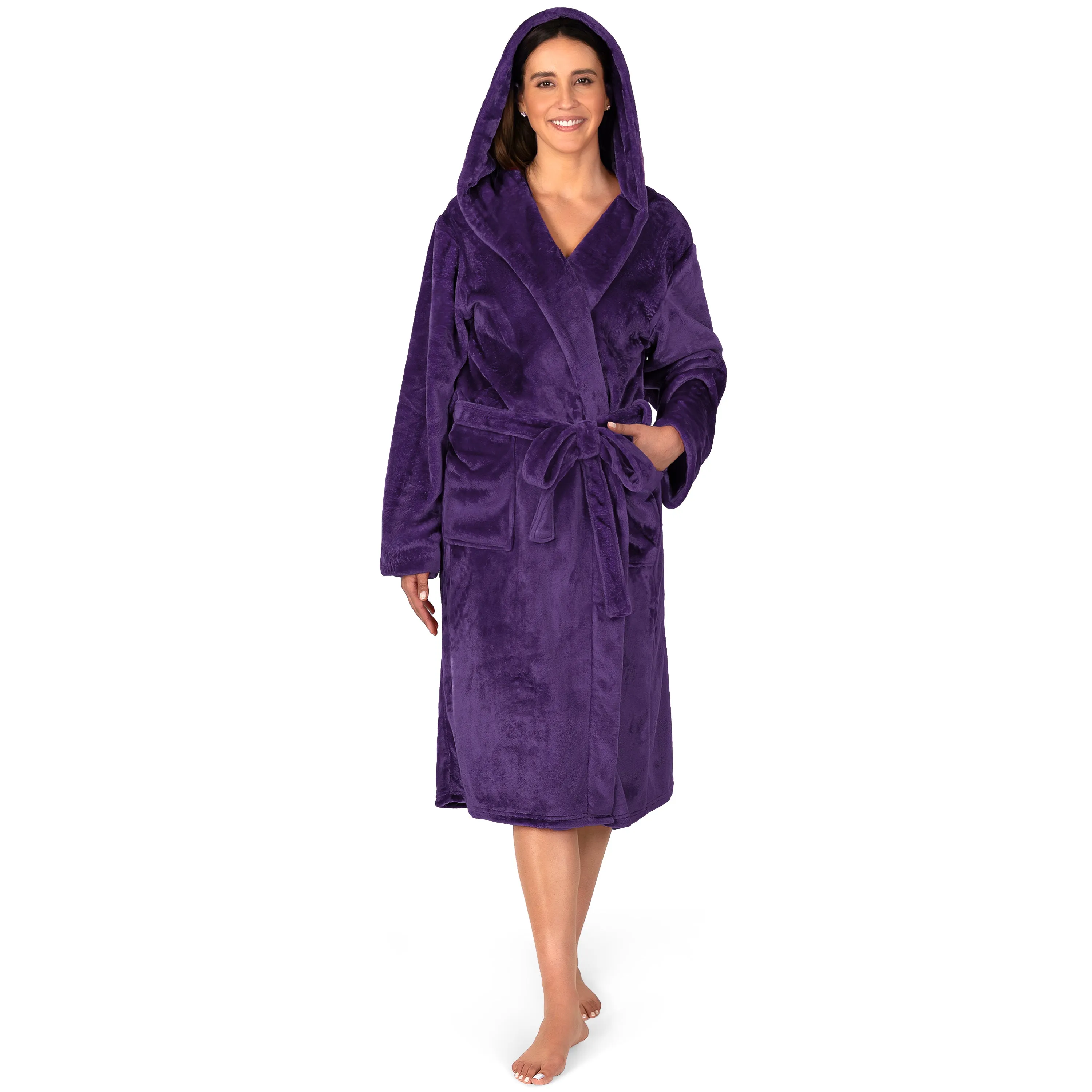 Women's Classic Fleece Robe with Hood