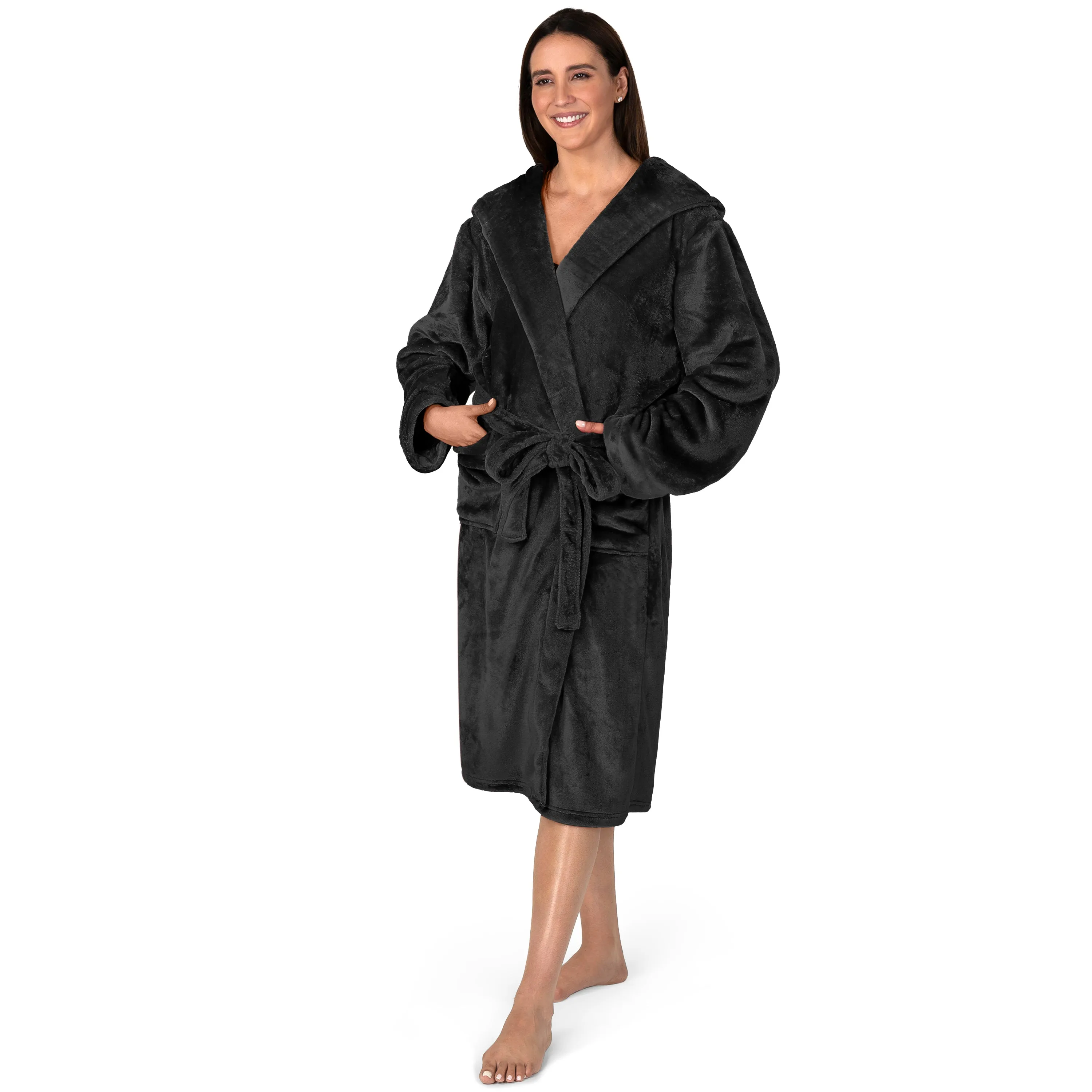 Women's Classic Fleece Robe with Hood