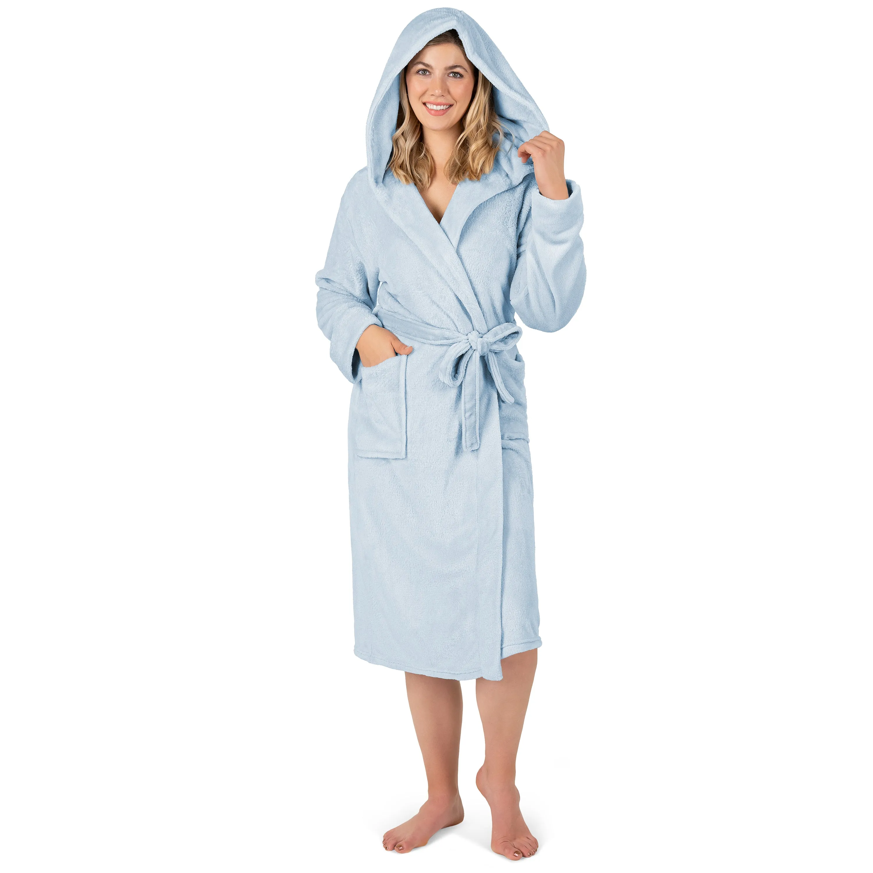 Women's Classic Fleece Robe with Hood