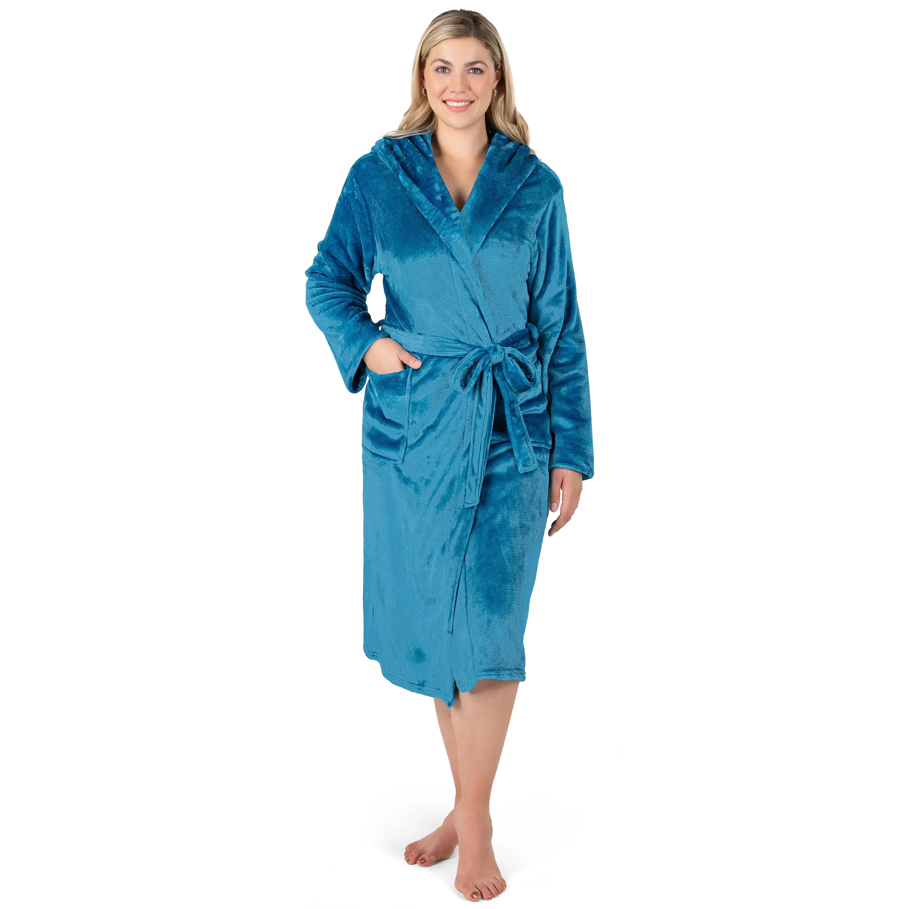 Women's Classic Fleece Robe with Hood