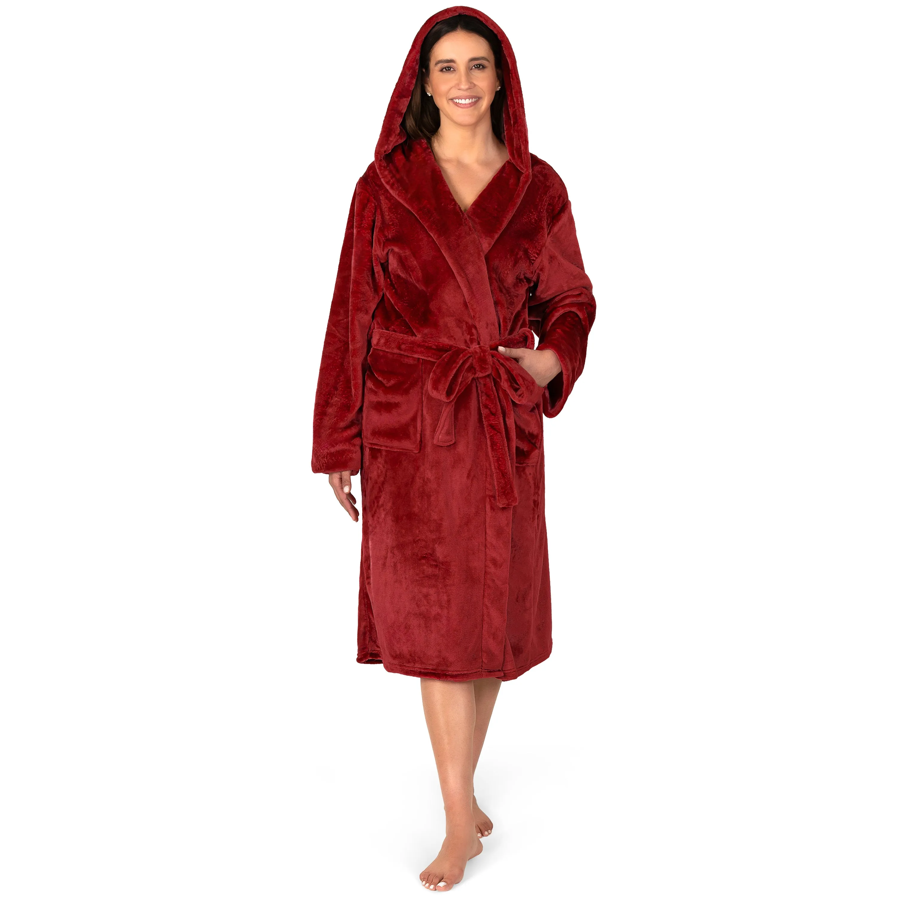 Women's Classic Fleece Robe with Hood
