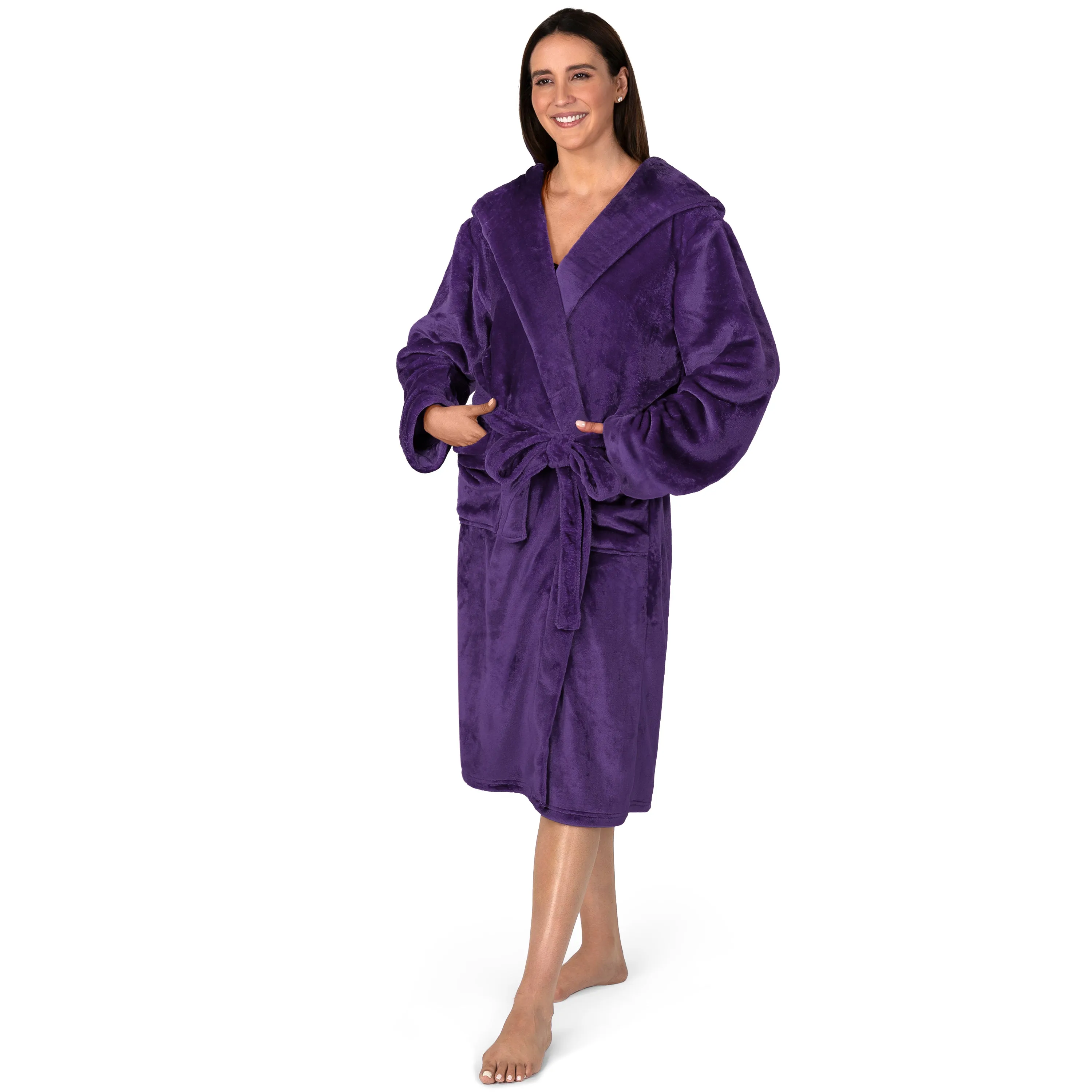 Women's Classic Fleece Robe with Hood