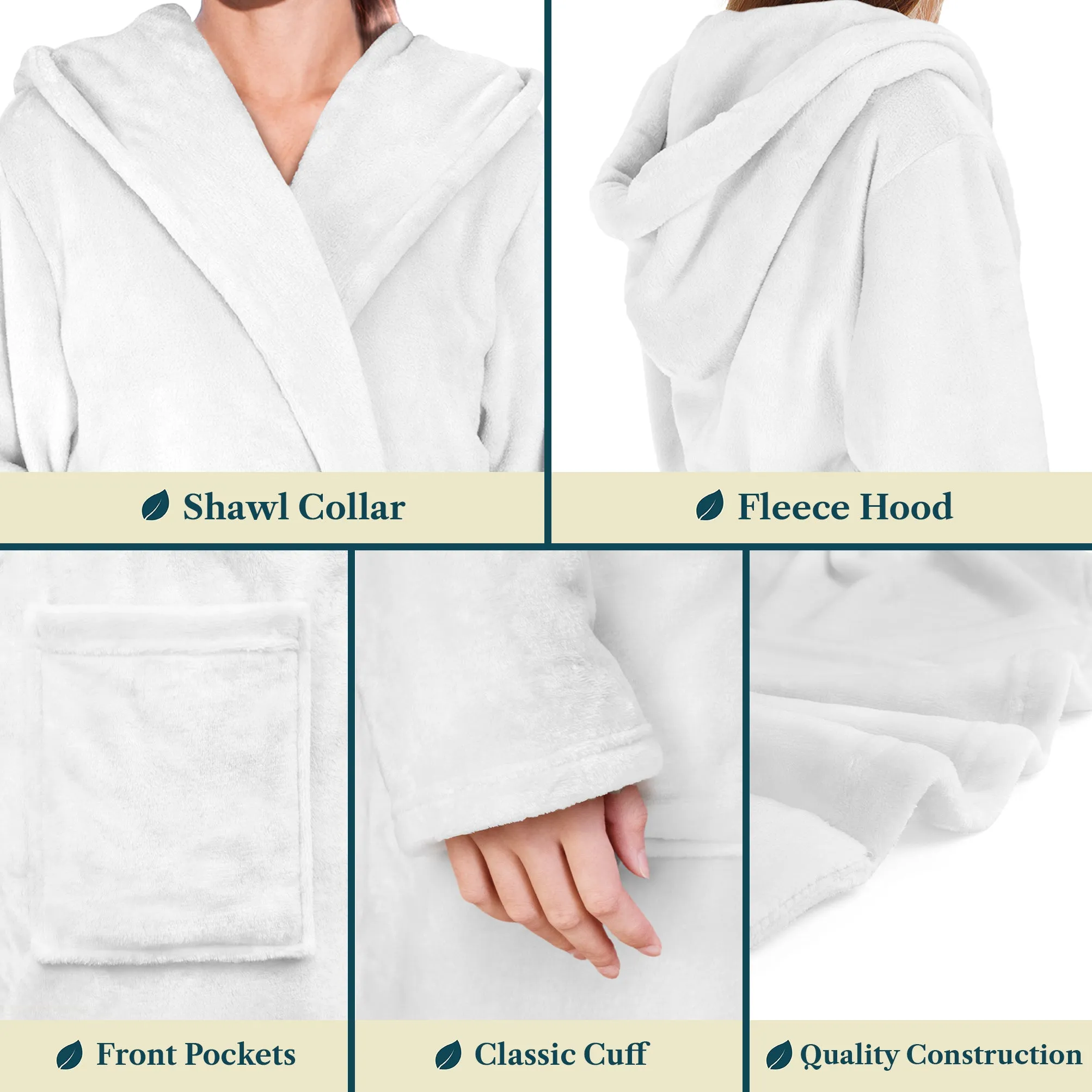 Women's Classic Fleece Robe with Hood