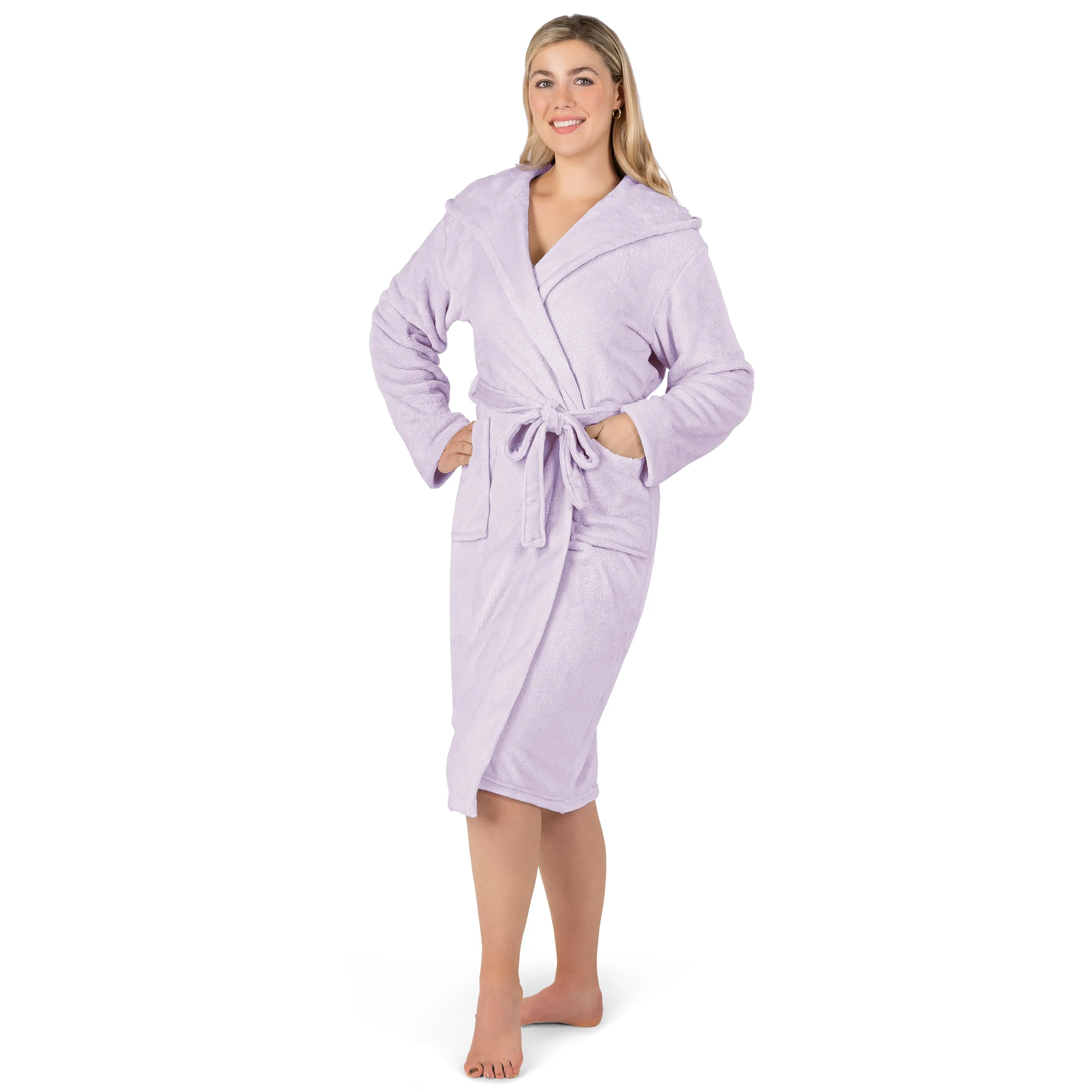 Women's Classic Fleece Robe with Hood