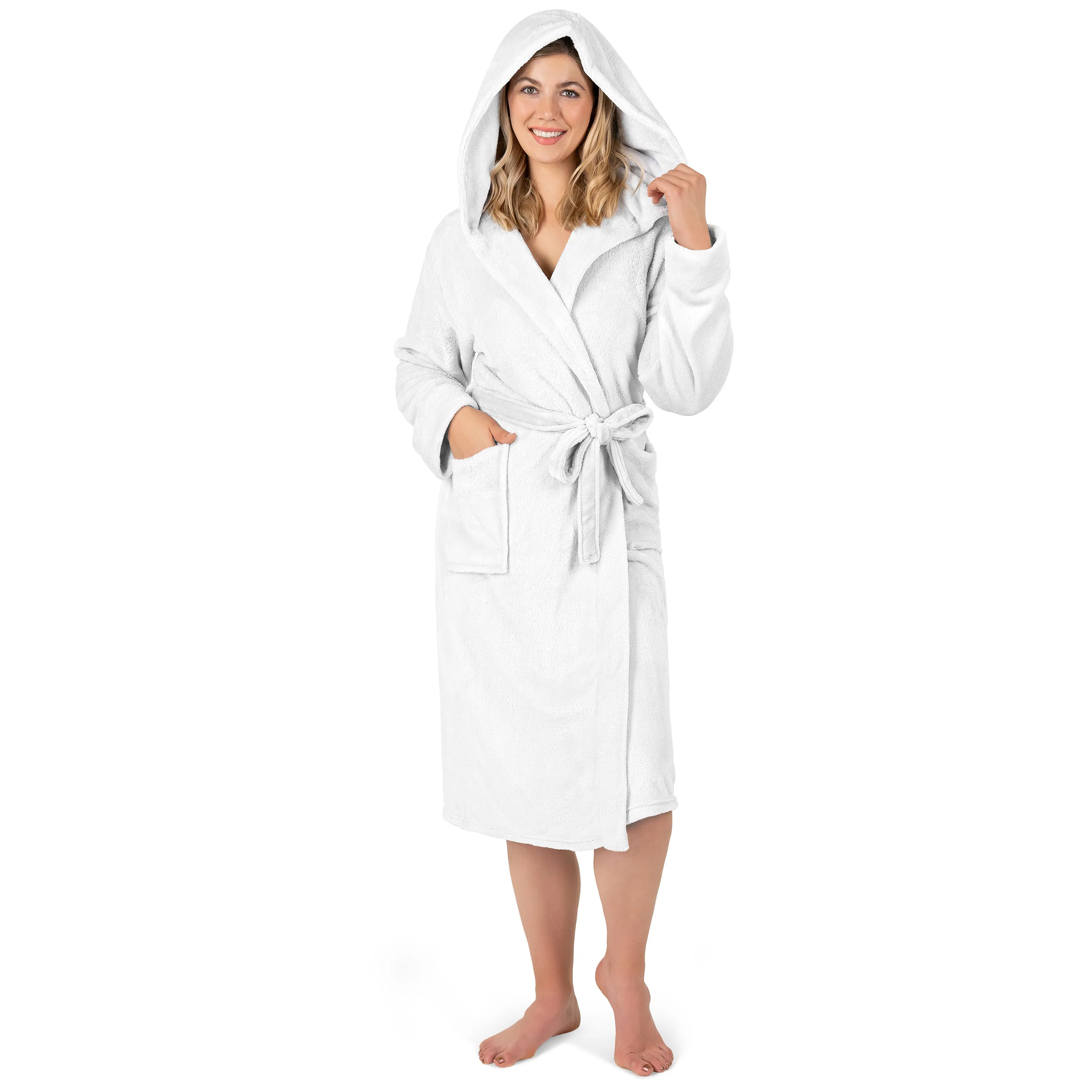 Women's Classic Fleece Robe with Hood