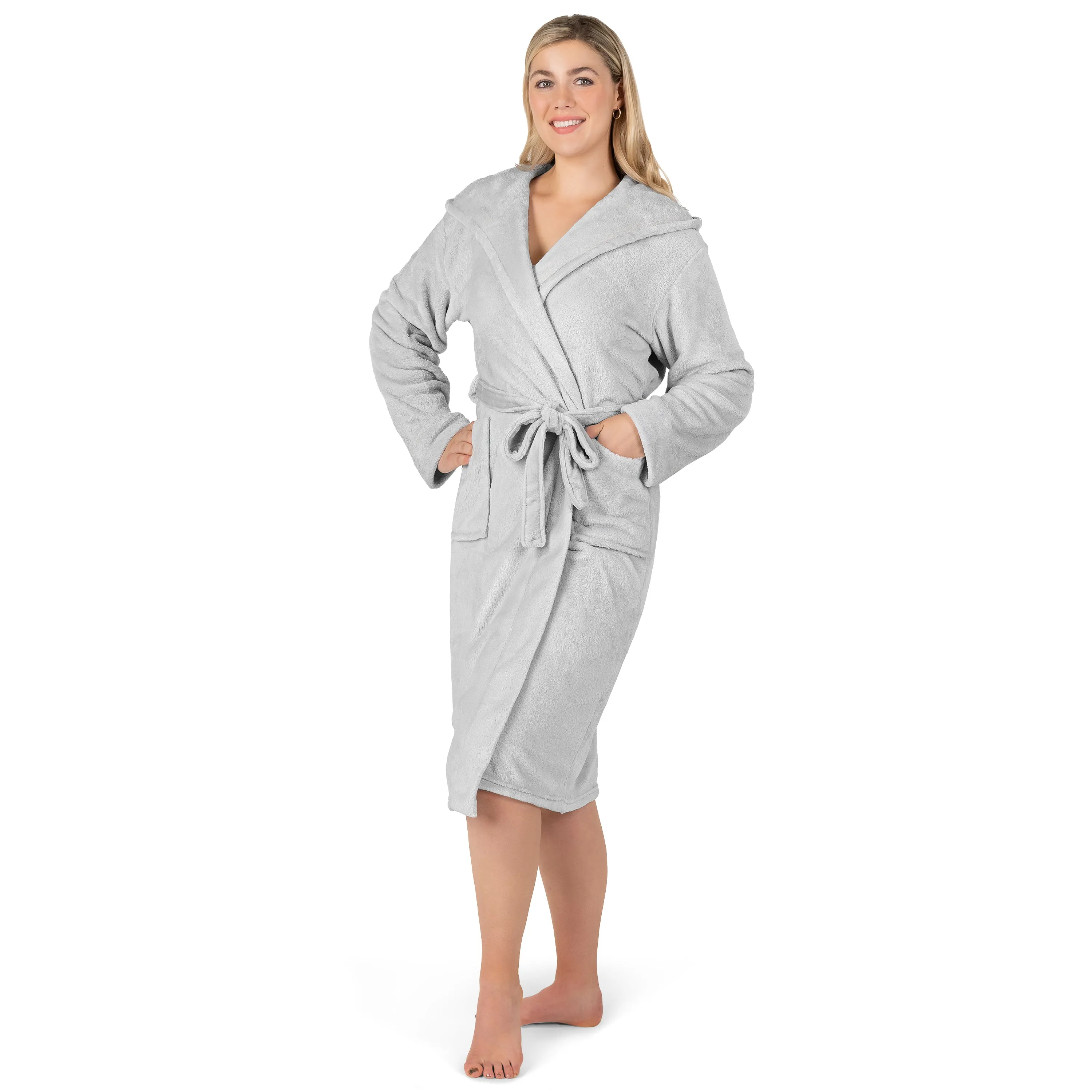 Women's Classic Fleece Robe with Hood