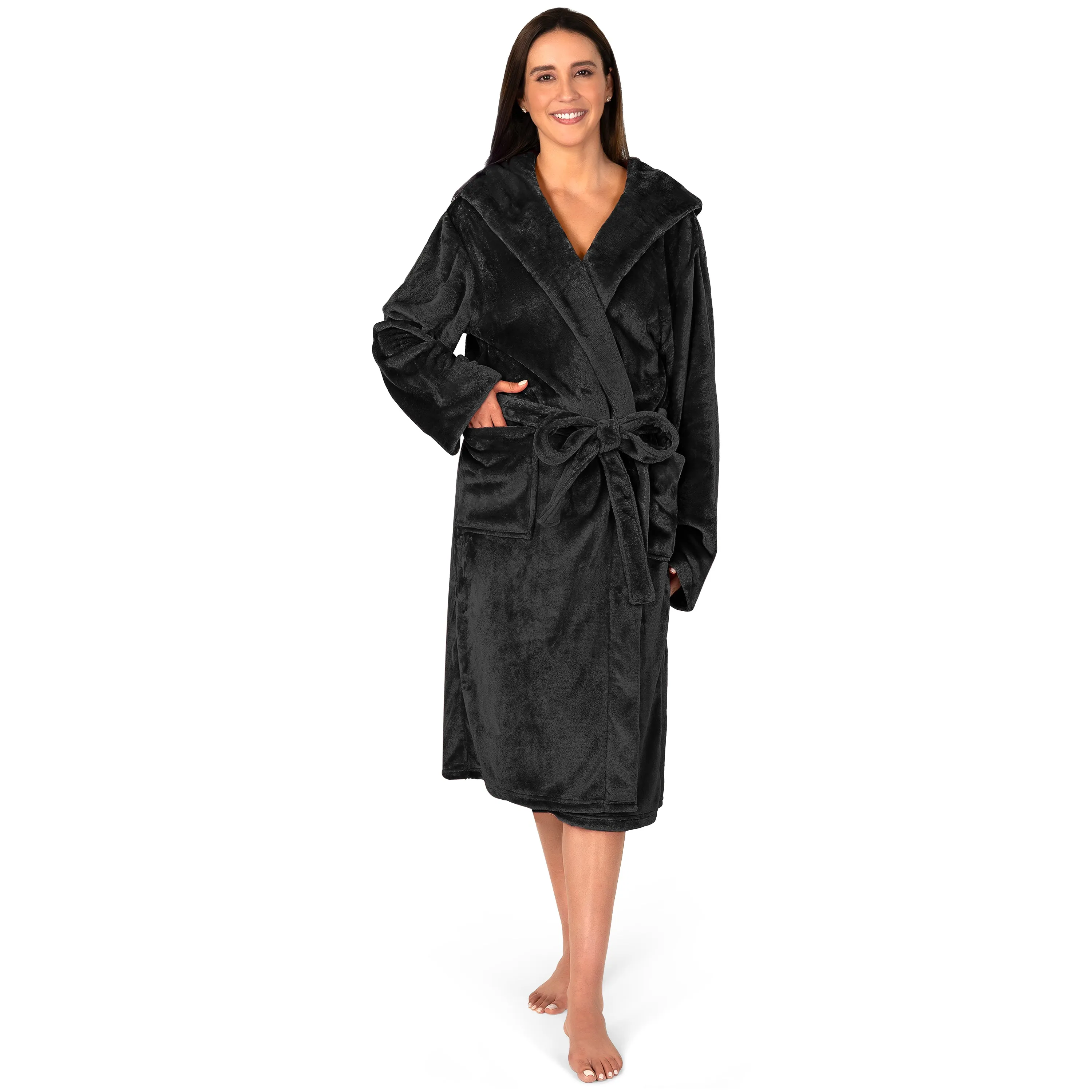 Women's Classic Fleece Robe with Hood