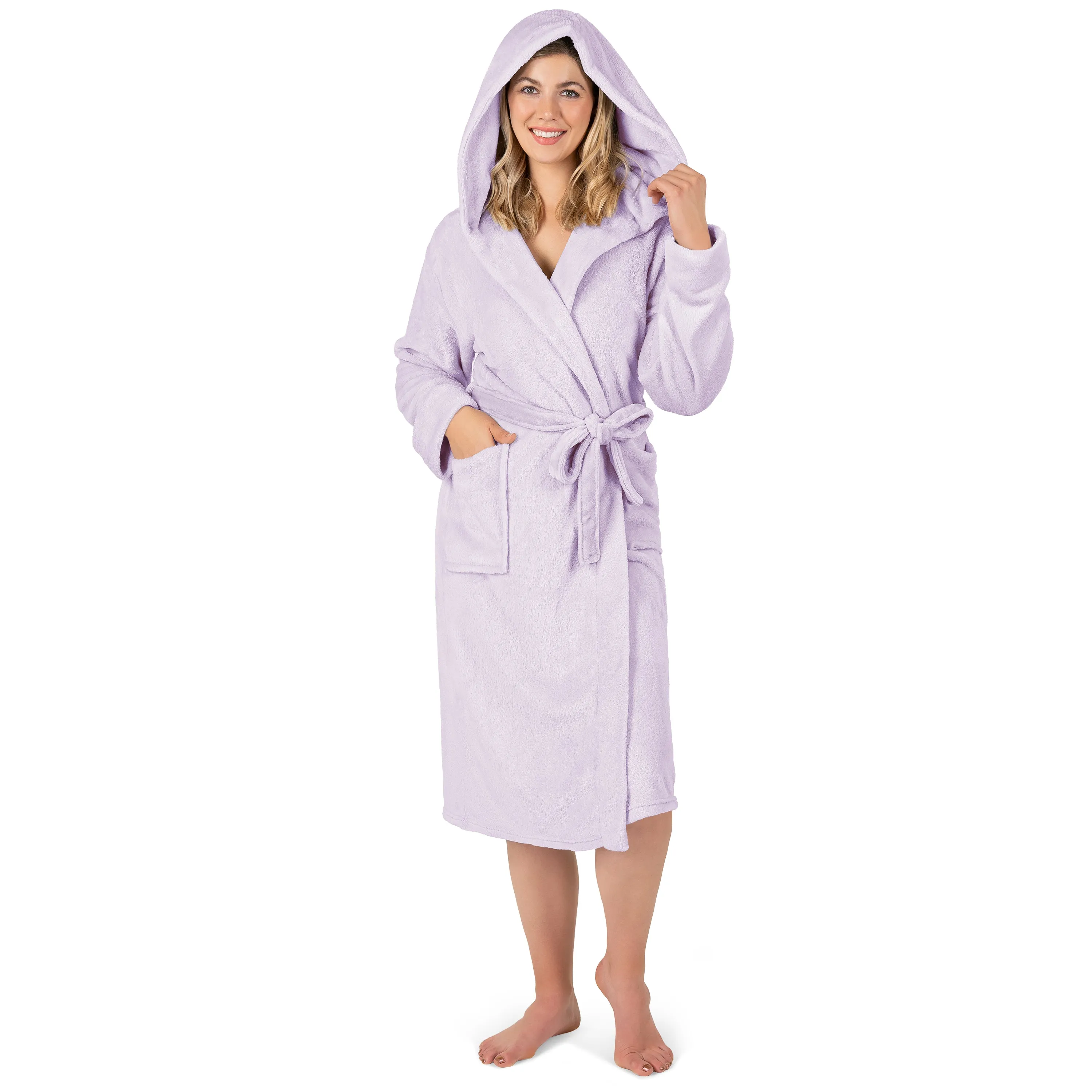 Women's Classic Fleece Robe with Hood