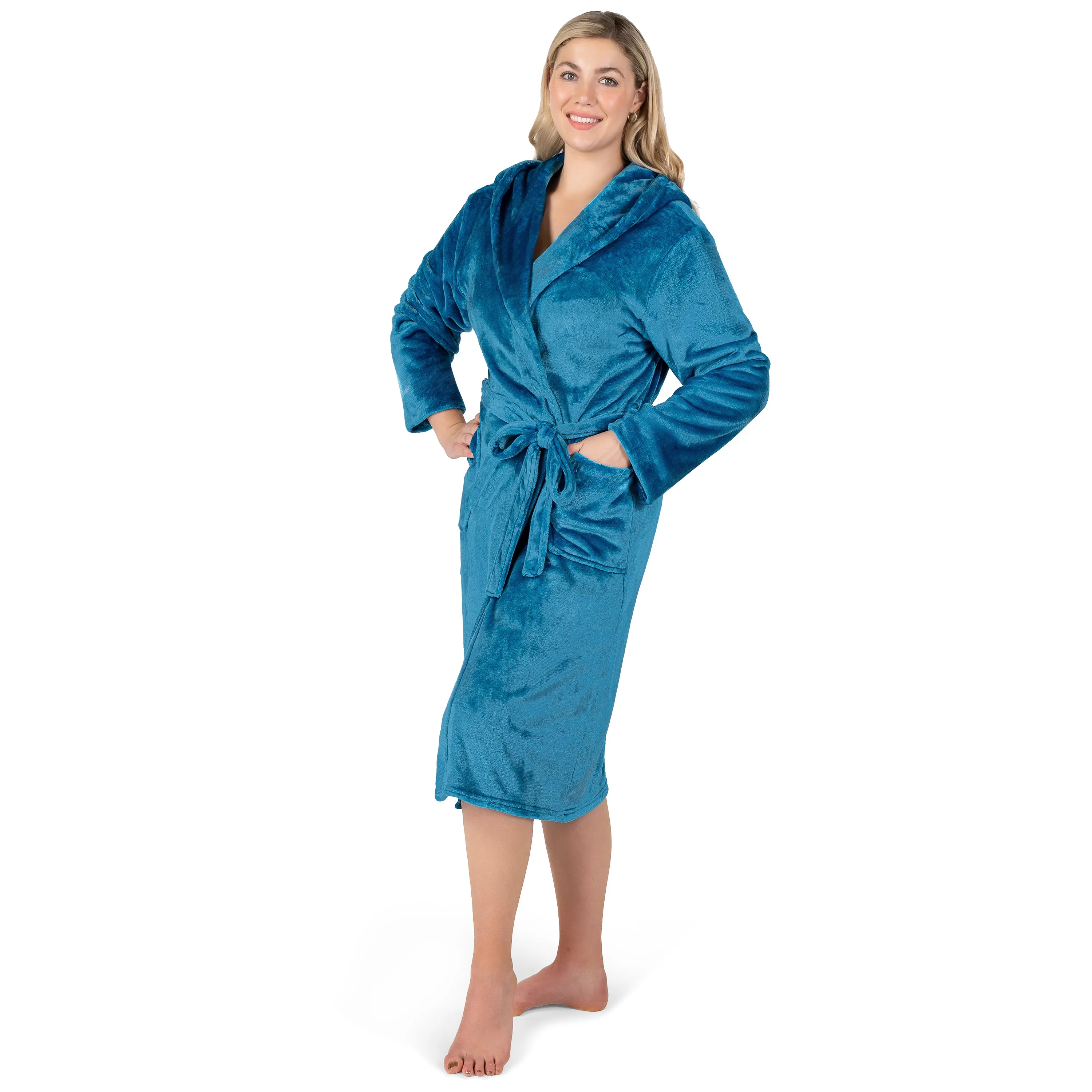 Women's Classic Fleece Robe with Hood